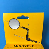 BICYCLE MIRROR MIRRYCLE LIGHTWEIGHT RUGGED WIDE VIEW FOR HYBRID COMMUTER NEW