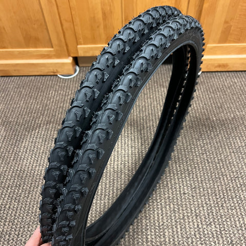 BICYCLE TIRES 26 X 1.95 BLACK WALL FITS MTB TREK SPECIALIZED GT MONGOOSE & OTHER