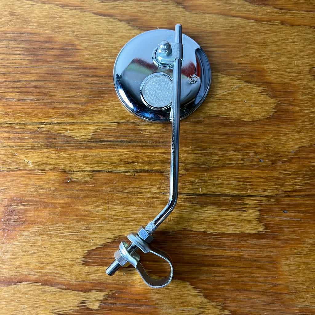 ROUND BICYCLE MIRROR CHROME CLEAR REFLECTOR FOR SCHWINN & OTHERS