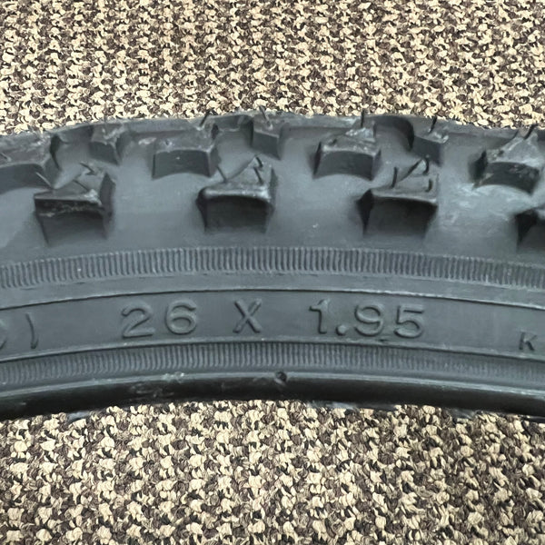 BICYCLE TIRE 26 X 1.95 BLACK WALL FITS MTB TREK SPECIALIZED GT MONGOOS