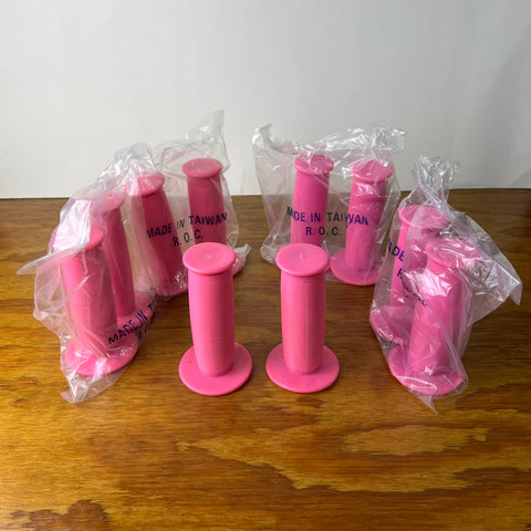 5X BICYCLE PINK GRIPS FIT OLD SCHOOL BMX SCHWINN STINGRAY MURRAY GIRLS OTHER NOS