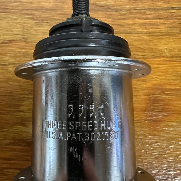 SHIMANO THREE SPEED HUB 333 USA 3 SPEED HUB 24H HOLES VINTAGE NOS SHIMANO THREE SPEED HUB 333 USA 3 SPEED HUB 24H HOLES VINTAGE NOS