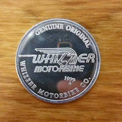 ♦︎ GOOD LUCK!! SCHWINN GOOD LUCK WHIZZER MOTOR BIKE METAL TOKEN GENUINE