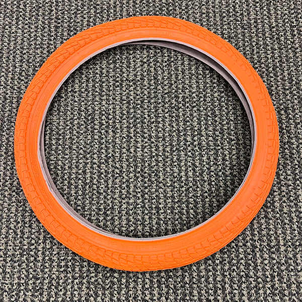 BICYCLE TIRE 20 X 1.95 ORANGE WALL FITS OLD SCHOOL BMX