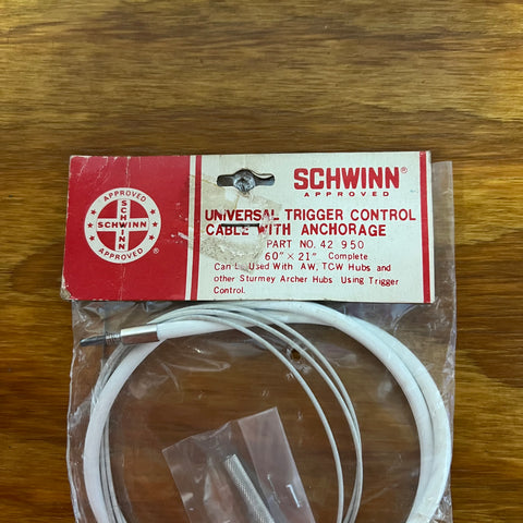 SCHWINN APPROVED UNIVERSAL TRIGGER CONTROL CABLE WITH ANCHORAGE NO 42950 NOS