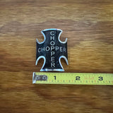 BICYCLE CHOPPER HEAD BADGE FOR SCHWINN STINGRAYS MUSCLE BIKES & OTHERS NEW