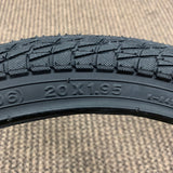 BICYCLE TIRE 20 X 1.95 BLACK WALL FITS OLD SCHOOL BMX GT MONGOOSE SCHWINN & OTHERS NEW