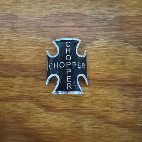 BICYCLE CHOPPER HEAD BADGE FOR SCHWINN STINGRAYS MUSCLE BIKES & OTHERS NEW