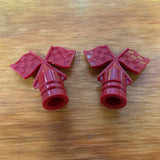 SCHWINN TIRE FLAG VALVE CAPS SOLID RED FOR APPLE KRATE AND OTHERS