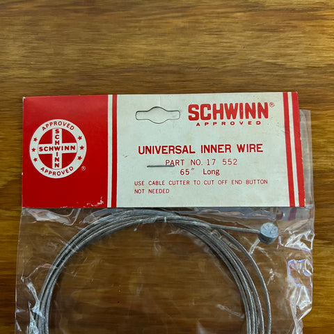 SCHWINN APPROVED INNER CABLE 65" INCH FOR STINGRAYS & OTHERS NO 17552 NOS