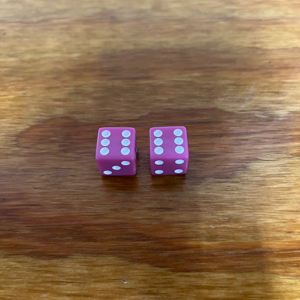 BICYCLE VALVE CAPS DICE PINK GIRLS FITS SCHWINN MURRAY OLD SCHOOL