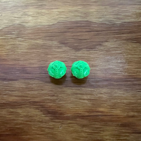 CROWN BICYCLE TIRE VALVE CAPS LIME GREEN FITS SCHWINN STINGRAYS & OTHERS VINTAGE