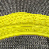 BICYCLE TIRES 20 X 1.95 YELLOW FITS OLD SCHOOL BMX GT MONGOOSE SCHWINN OTHERS
