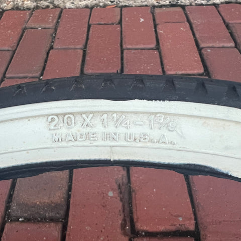Vintage NOS General Brigadier 20 x 1-3/8 Whitewall Tire Schwinn Fastback USA