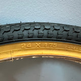 24 x 1.75 Cheng Shin Mountain Bike Tire – Gum Wall / Black Tread – NOS