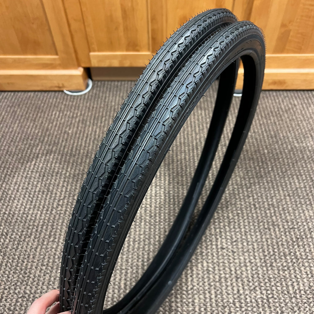 BICYCLE TIRES 26 X 1.75 BLACK WALLS FIT SEARS MURRAY ROADMASTER & OTHERS NEW