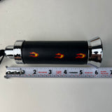 FLAME BICYCLE GRIPS LEATHER & STREAMERS FOR CHOPPER SEARS SCHWINN OTHERS NEW