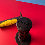 OLD SCHOOL FMF 909 BMX GRIPS VELOCITY BLACK / YELLOW VINTAGE NOS
