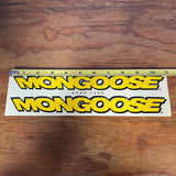 MONGOOSE DOWN TUBE DECAL STICKER SET MID SCHOOL VINTAGE NOS