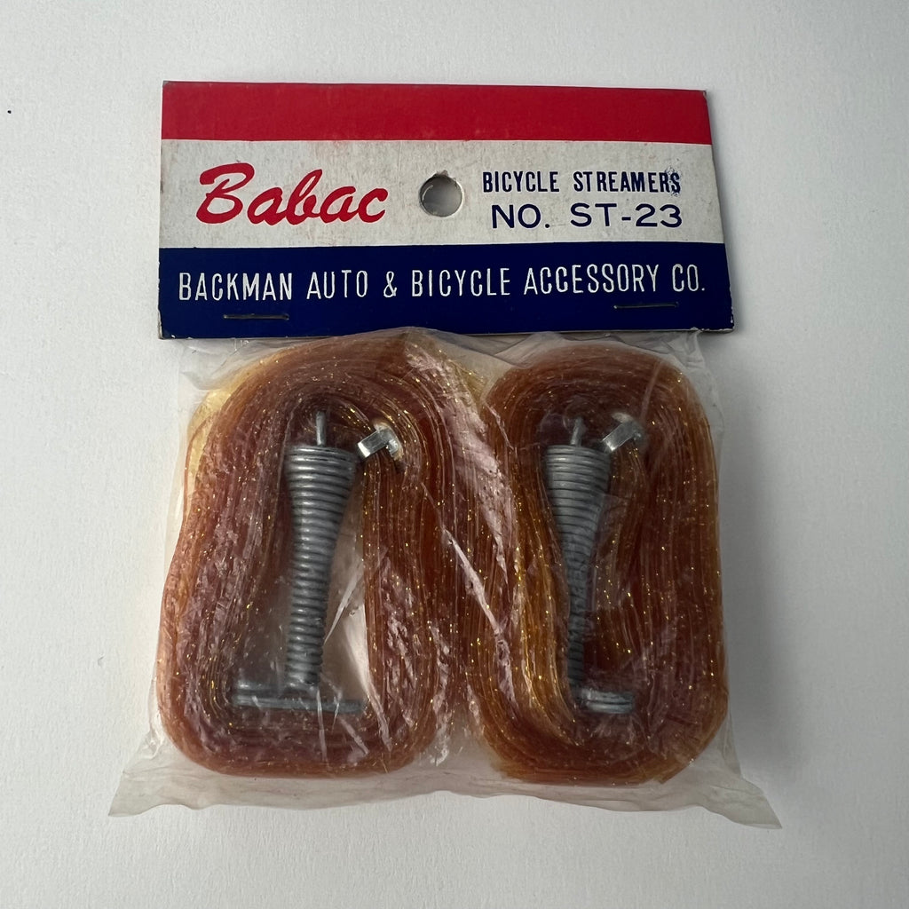 Vintage BABAC ST-23 Bicycle Streamers Copper Glitter Muscle Bike NOS Japan