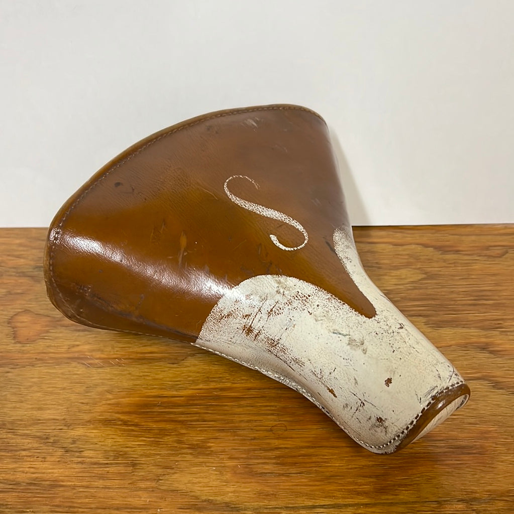 Schwinn Approved S Seat Coppertone / White Fits Varsity Road Bikes & Others Vintage Schwinn Approved S Seat Coppertone / White Fits Varsity Road Bikes & Others Vintage