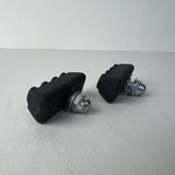 NOS Vintage Bicycle V-Brake Brake Pads Shoes Pair Threaded Post Black MTB BMX
