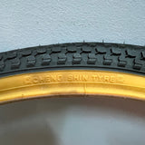 24 x 1.75 Cheng Shin Mountain Bike Tire – Gum Wall / Black Tread – NOS