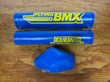 OLD SCHOOL BMX FLYING O BLUE & YELLOW PAD SET VINTAGE NOS