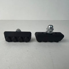 NOS Vintage Bicycle V-Brake Brake Pads Shoes Pair Threaded Post Black MTB BMX