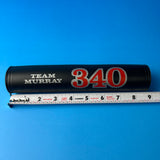 OLD SCHOOL BMX TEAM MURRAY 340 BLACK RED & SILVER HANDLEBAR PAD VINTAGE NOS