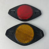 Vintage GEM 90 Bicycle Wheel Reflectors EMP F&H Red Amber Spoke Mount 1970s