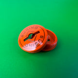 SUGINO BMX CRANK DUST CAPS FLUORESCENT ORANGE FOR OLD SCHOOL BMX BIKES