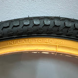 24 x 1.75 Cheng Shin Mountain Bike Tire – Gum Wall / Black Tread – NOS