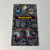 VINTAGE 90'S MAUI AND SONS SHARK BMX VALVE CAPS NEW IN PACKET ORIGINAL NOS