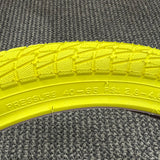 BICYCLE TIRE 20 X 1.95 YELLOW FITS OLD SCHOOL BMX GT MONGOOSE SCHWINN OTHERS