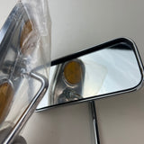 Rectangle Mirror Chrome Green Reflectors.