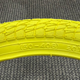 BICYCLE TIRE 20 X 1.95 YELLOW FITS OLD SCHOOL BMX GT MONGOOSE SCHWINN OTHERS