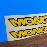 MONGOOSE DOWN TUBE DECAL STICKER SET MID SCHOOL VINTAGE NOS