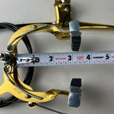 VINTAGE NOS BMX DIA COMPE 1020 REAR BRAKE WITH LEVER ANODIZED GOLD 5583 JAPAN