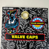 VINTAGE 90'S MAUI AND SONS SHARK BMX VALVE CAPS NEW IN PACKET ORIGINAL NOS