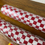 OLD SCHOOL CHECKERBOARD WHITE / RED BMX 3 PIECE PAD SET BUCKEYE VINTAGE NOS