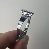 Vintage BMX Bicycle Brake Cable Guide Clamp Chrome 1" Frame Tube NOS