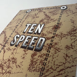 Vintage TEN SPEED Bicycle Sticker Decal NOS Tan Brown 10 Speed Bike Collectible