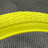 BICYCLE TIRE 20 X 1.95 YELLOW FITS OLD SCHOOL BMX GT MONGOOSE SCHWINN OTHERS