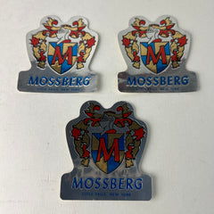 3 MOSSBERG BICYCLE STICKERS VINTAGE NOS OLD SCHOOL RAT ROD CUSTOM BIKE DECALS