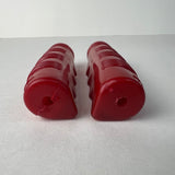 VINTAGE RED GRIPS 7/8" ID. 4" LONG FITS MURRAY SCHWINN HUFFY SEARS OTHERS NOS