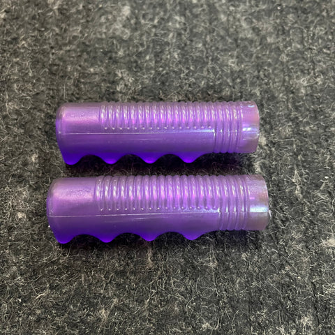 CLEAR PURPLE TRICYCLE GRIPS 5/8" ID. 3-3/8" LONG FITS ELGIN AMF HUFFY COLSON NOS