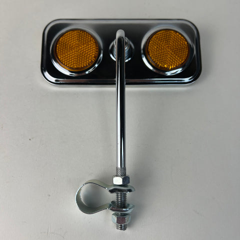 BICYCLE MIRROR FITS SCHWINN STINGRAY SEARS MUSCLE BIKES ROAD BIKES & OTHERS AMBER