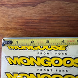 MONGOOSE XBAR & FRONT FORK DECAL STICKER SET MID SCHOOL VINTAGE NOS