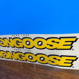 MONGOOSE DOWN TUBE DECAL STICKER SET MID SCHOOL VINTAGE NOS